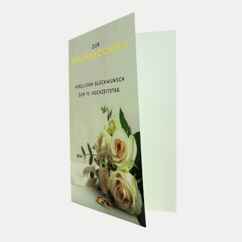 Glückwunschkarte Gnadenhochzeit mit Rosenmotiv – Bild 3