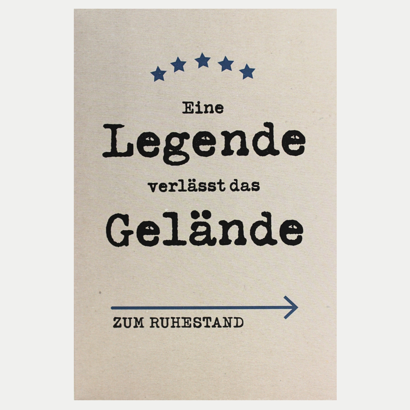 Karte zum Ruhestand Legende