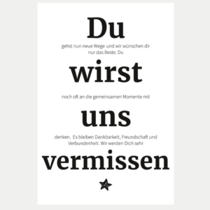 Karte Jobwechsel Abschied