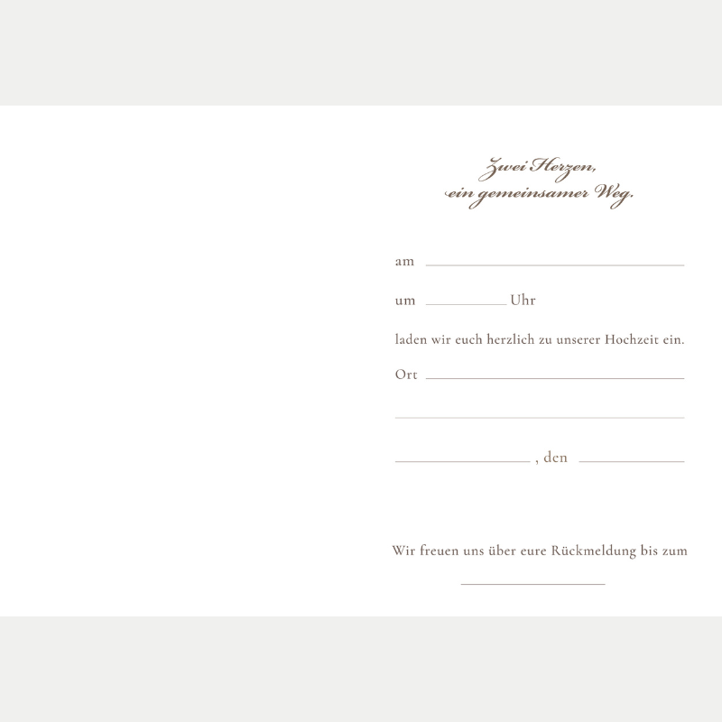 Hochzeitseinladung Schwäne