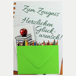Zeugniskarte grün