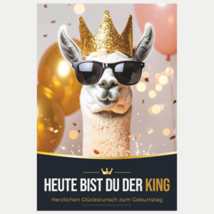 Karte Lama Geburtstagskrone