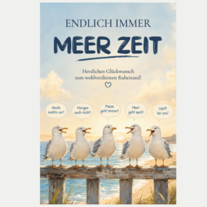Ruhestand Meer Zeit Karte