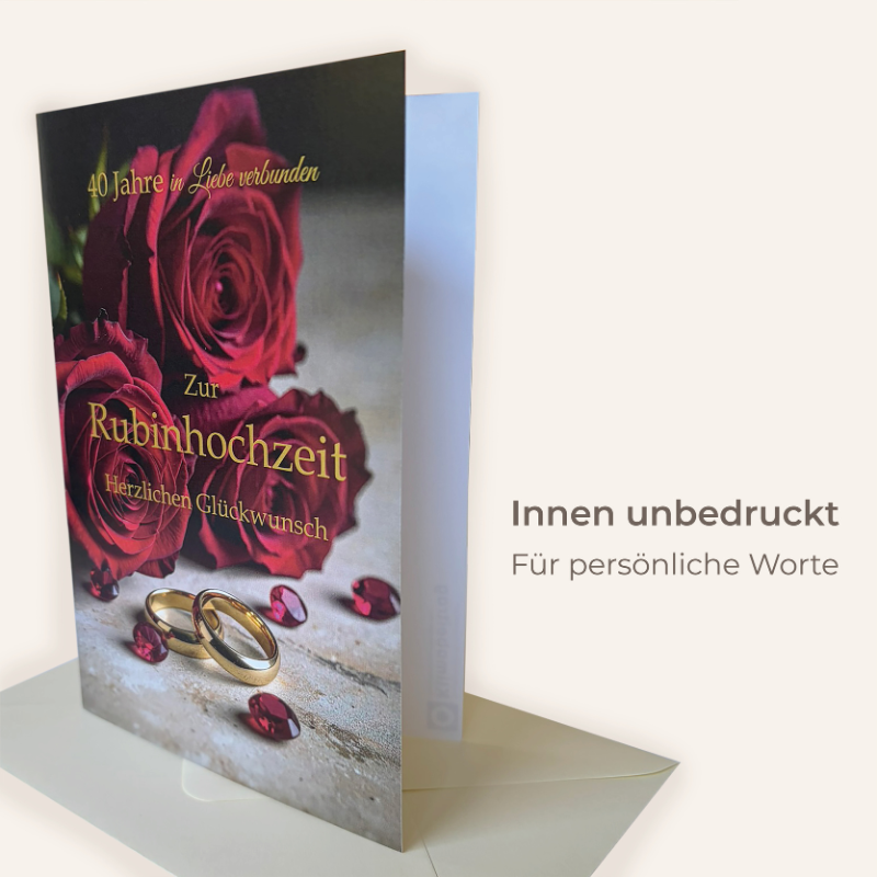 Rubinhochzeit Rosen Ringe Rubin