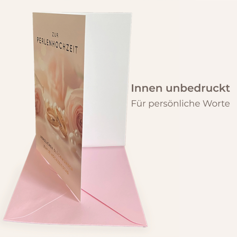Glückwunschkarte Perlenhochzeit 30 Hochzeitstag – Bild 2